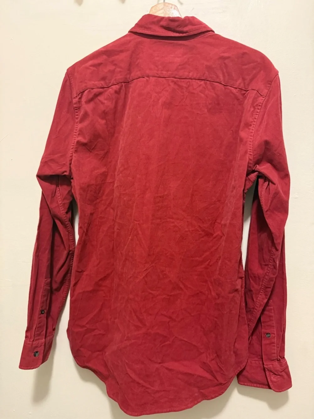 Bonobos Men’s Slim Stretch Corduroy Button Down Shirt  Burgundy Retro  Sz Medium